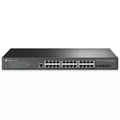 TP-Link Omada SG3428X Switch Gestito 24 Porte Gigabit, 4 Slot SFP+ 10G, 128 Gbit/s, Fanless, Nero