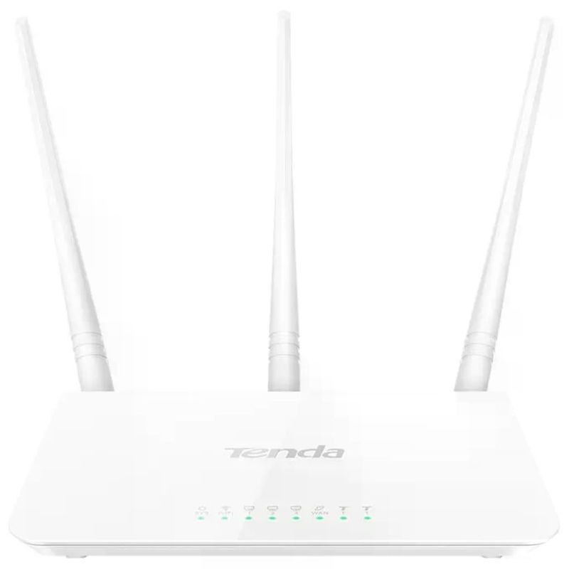 Tenda F3 Router Wi-Fi 4 N300 2,4 GHz, 3 Antenne 5 dBi, 3 porte LAN e 1 WAN, Bianco