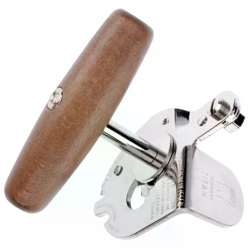 KAUFGUT Westmark Titan Apriscatole Manuale in Acciaio e Legno