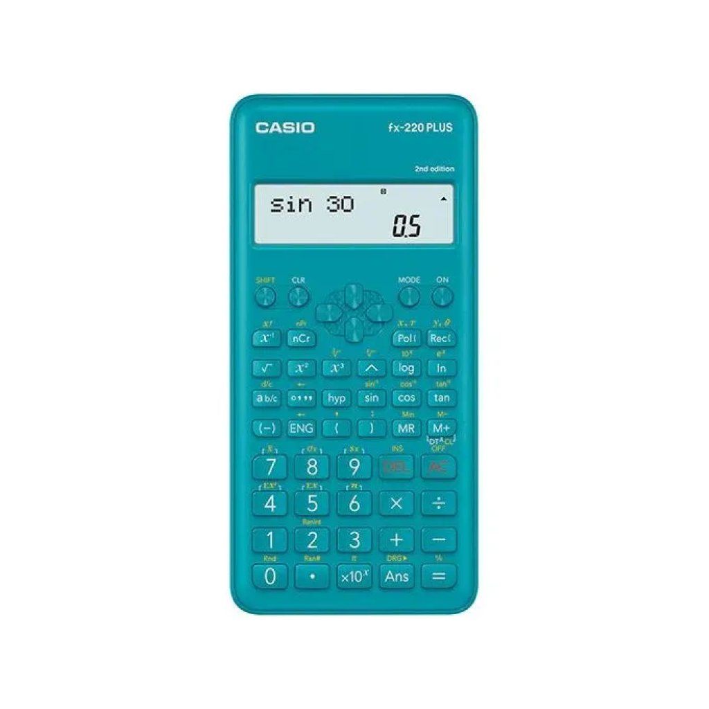 Casio FX-220PLUS-2 Calcolatrice Scientifica Azzurra, 181 Funzioni, Display 12 Cifre
