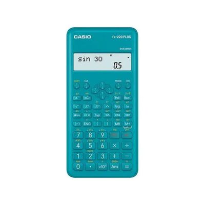 Casio FX-220PLUS-2 Calcolatrice Scientifica Azzurra, 181 Funzioni, Display 12 Cifre