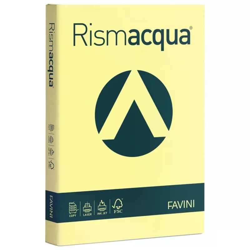 CARTOTECNICA FAVINI Favini Rismacqua Carta A3 Giallo Chiaro, 200 g/m², 125 Fogli
