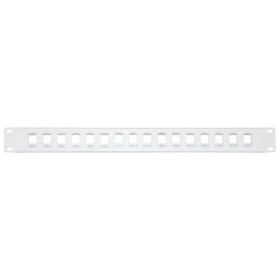 LINK Pannello Patch Vuoto 16 Porte per Rack 19″, 1U, Grigio