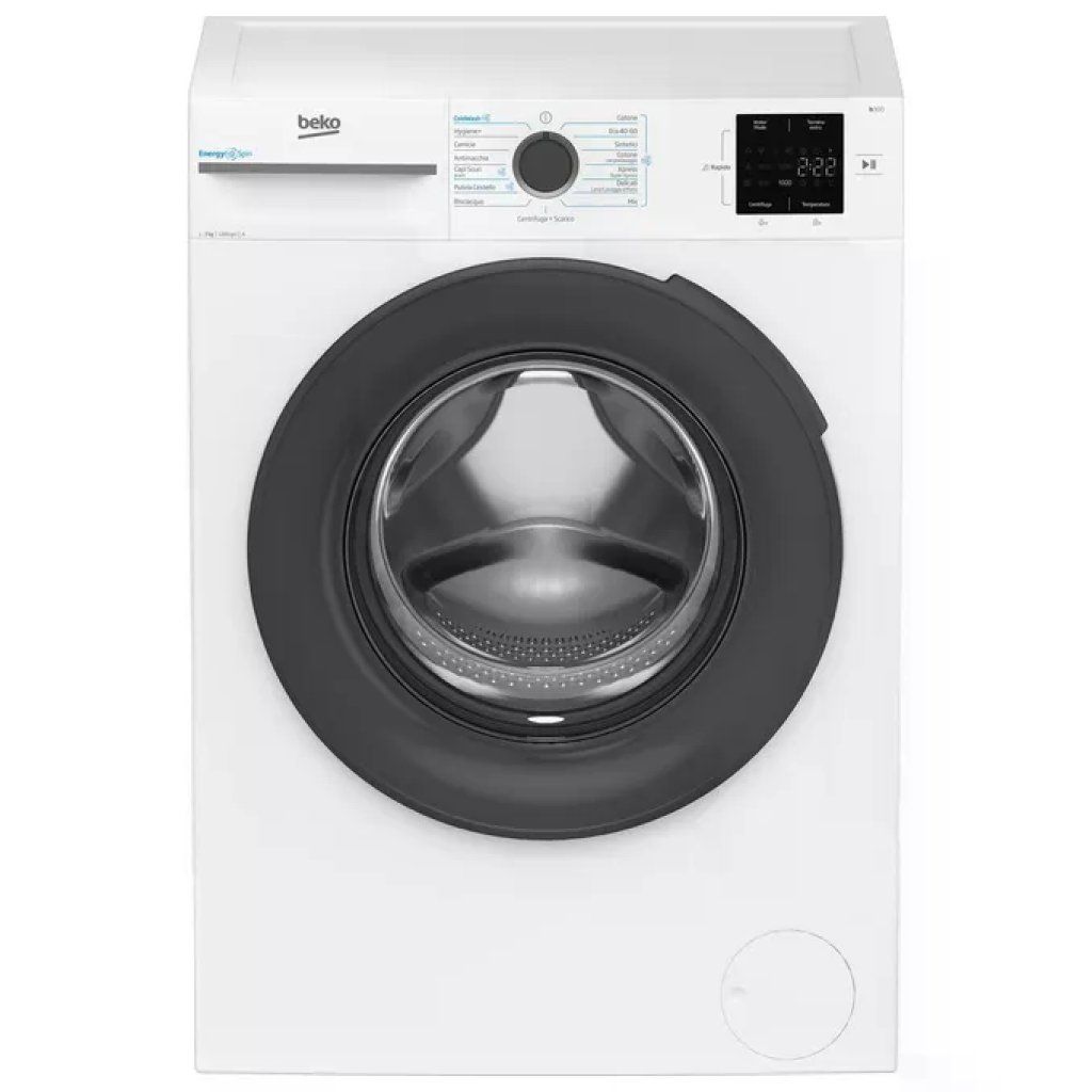 Beko BMWU3721A Lavatrice Frontale Slim 7 Kg 1200 rpm Classe A SteamCure Motore Inverter (85x60x50 cm
