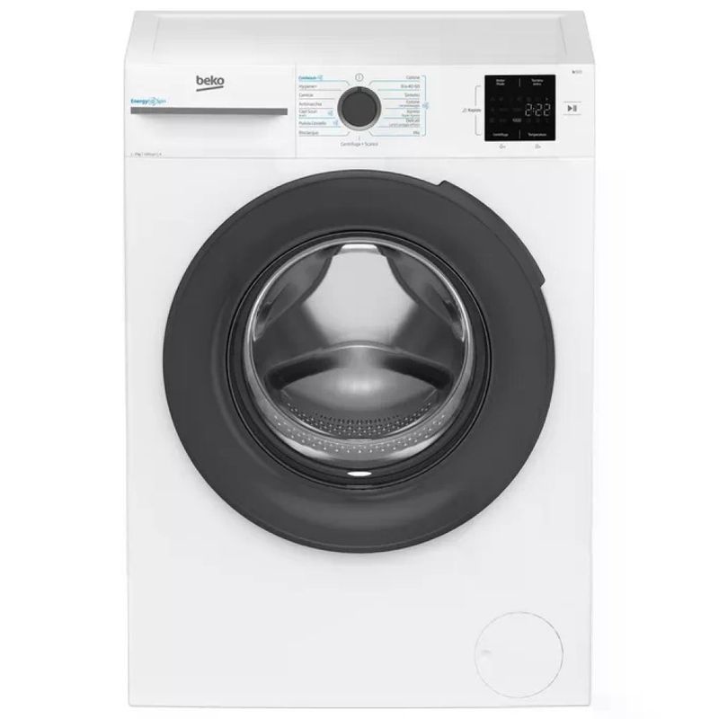 Beko BMWU3721A Lavatrice Frontale Slim 7 Kg 1200 rpm Classe A SteamCure Motore Inverter (85x60x50 cm