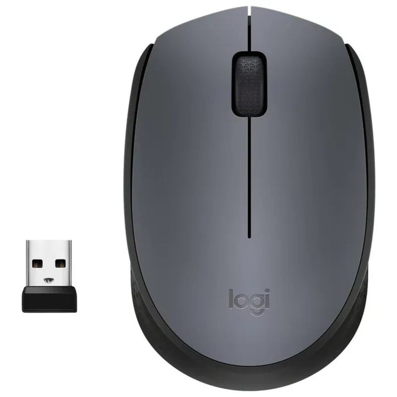 Logitech M170 Mouse Wireless Ottico Ambidestro 1000 DPI RF 2.4 GHz Plug and Play colore Grigio