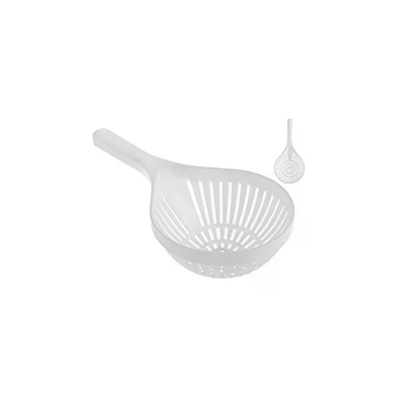 Sss Scolapasta Bianco in Polipropilene con Manico, 18 cm