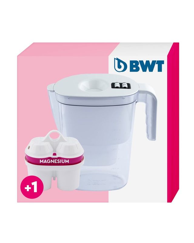 BWT Vida 815481 Caraffa Filtrante Bianca con Cartuccia al Magnesio