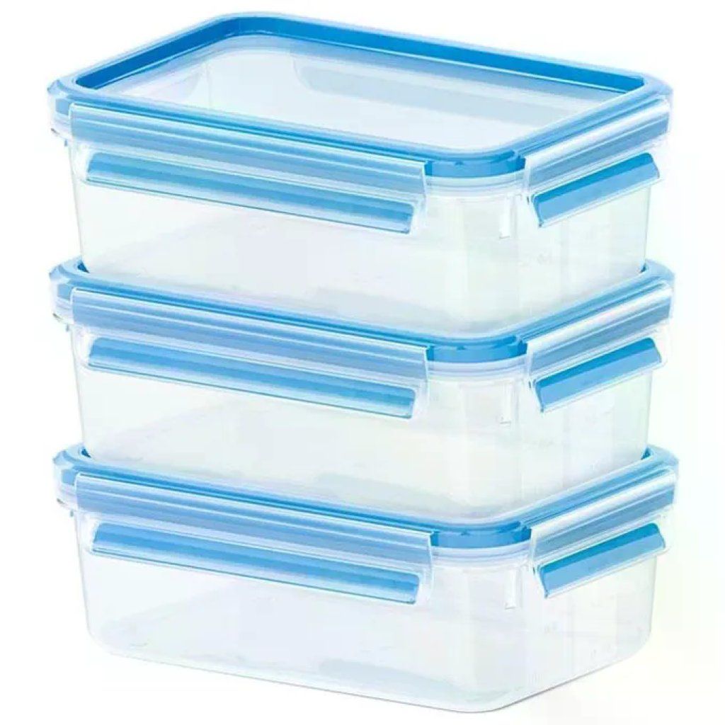 EMSA Clip&Close Set 3 Contenitori Salvafreschezza 0,55 L
