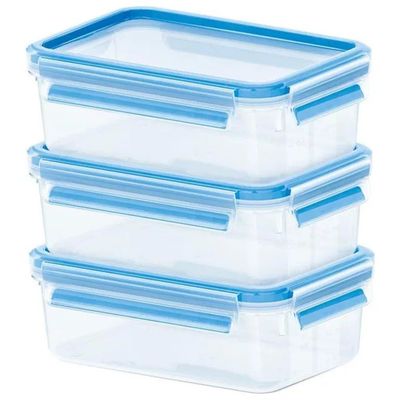 EMSA Clip&Close Set 3 Contenitori Salvafreschezza 0,55 L
