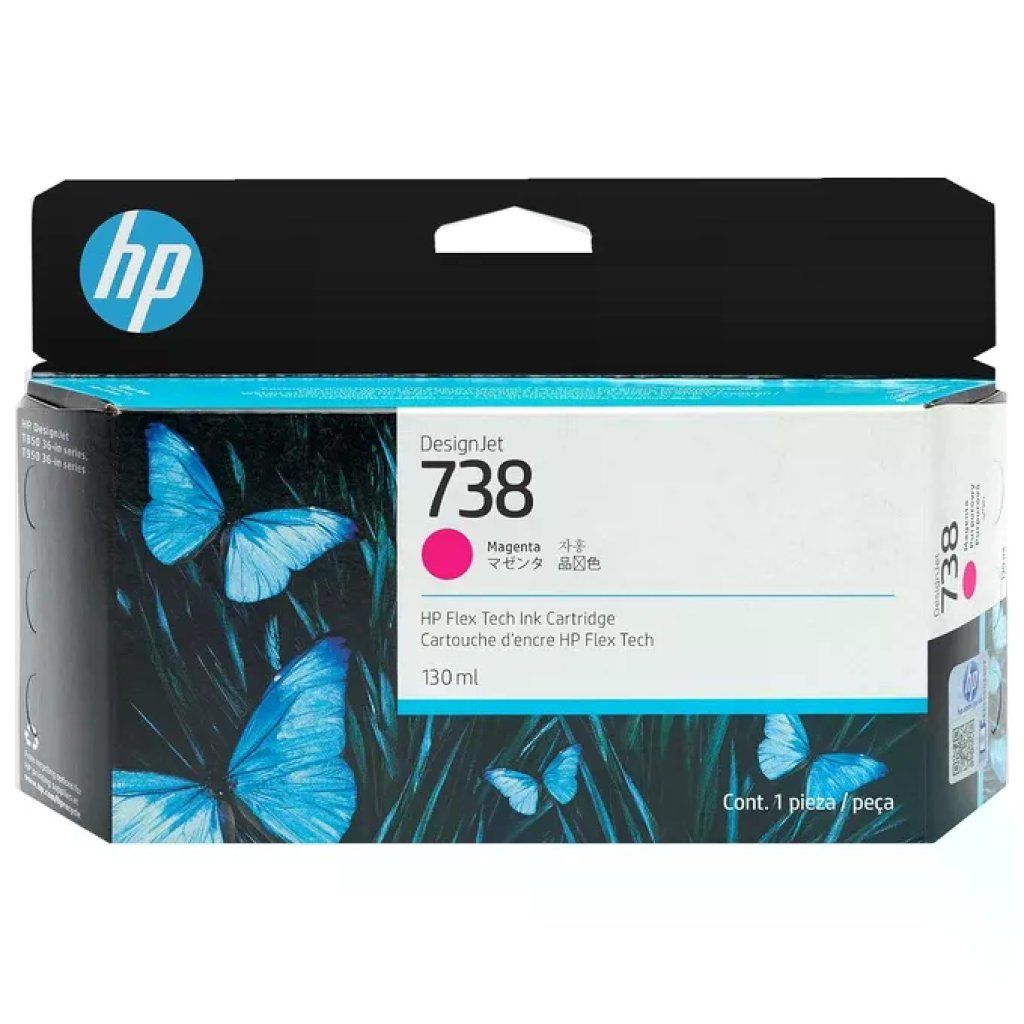 HP Cartuccia d’Inchiostro Magenta DesignJet 738 – 130 ml
