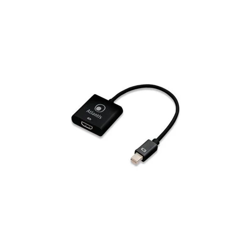 Atlantis Land A04-MINIDP-HDMI – Adattatore Mini DisplayPort a HDMI, 4K 30 Hz, cavo 17 cm, nero