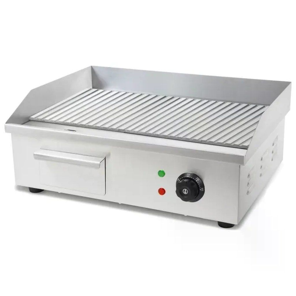 Cenedese B840 Griglia Elettrica da Tavolo Inox Doppia Griglia Cromata 1900W Resistenza Corazzata