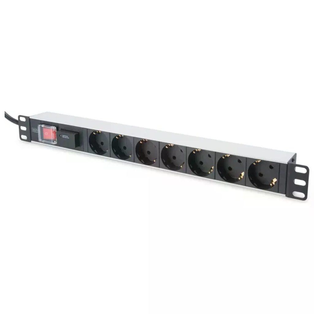 Digitus DN-95407 Multipresa Rack 19” 1U con 7 Prese Schuko