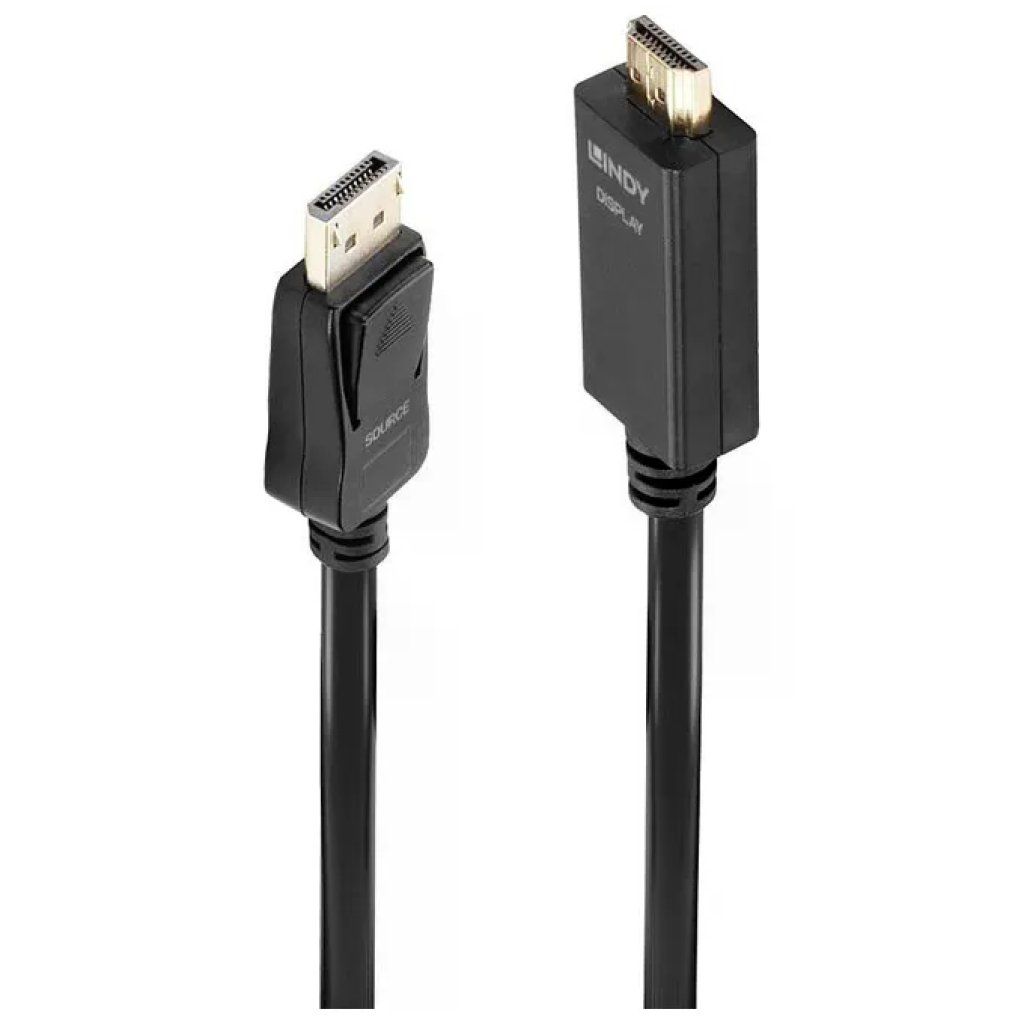 Lindy 36923 – Cavo adattatore DisplayPort a HDMI 4K, 3 m, nero