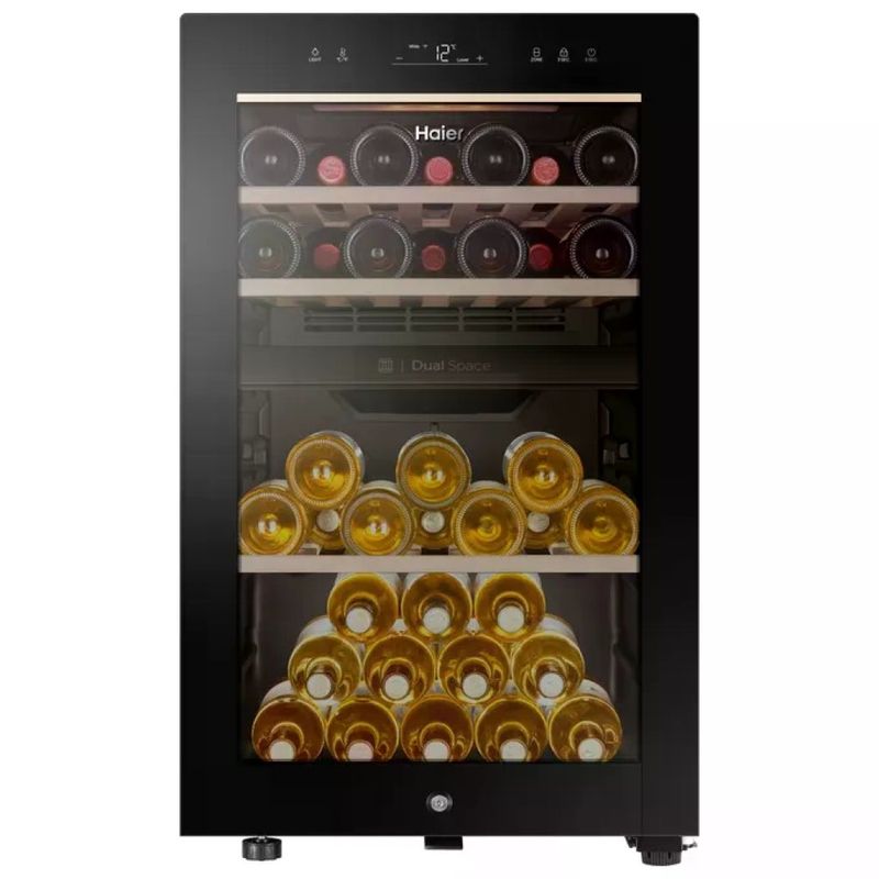 Haier HWS42GDAU1 Cantinetta Vino Nera da 42 Bottiglie Haier HWS42GDAU1 Cantinetta Vino Nera da 42 Bottiglie