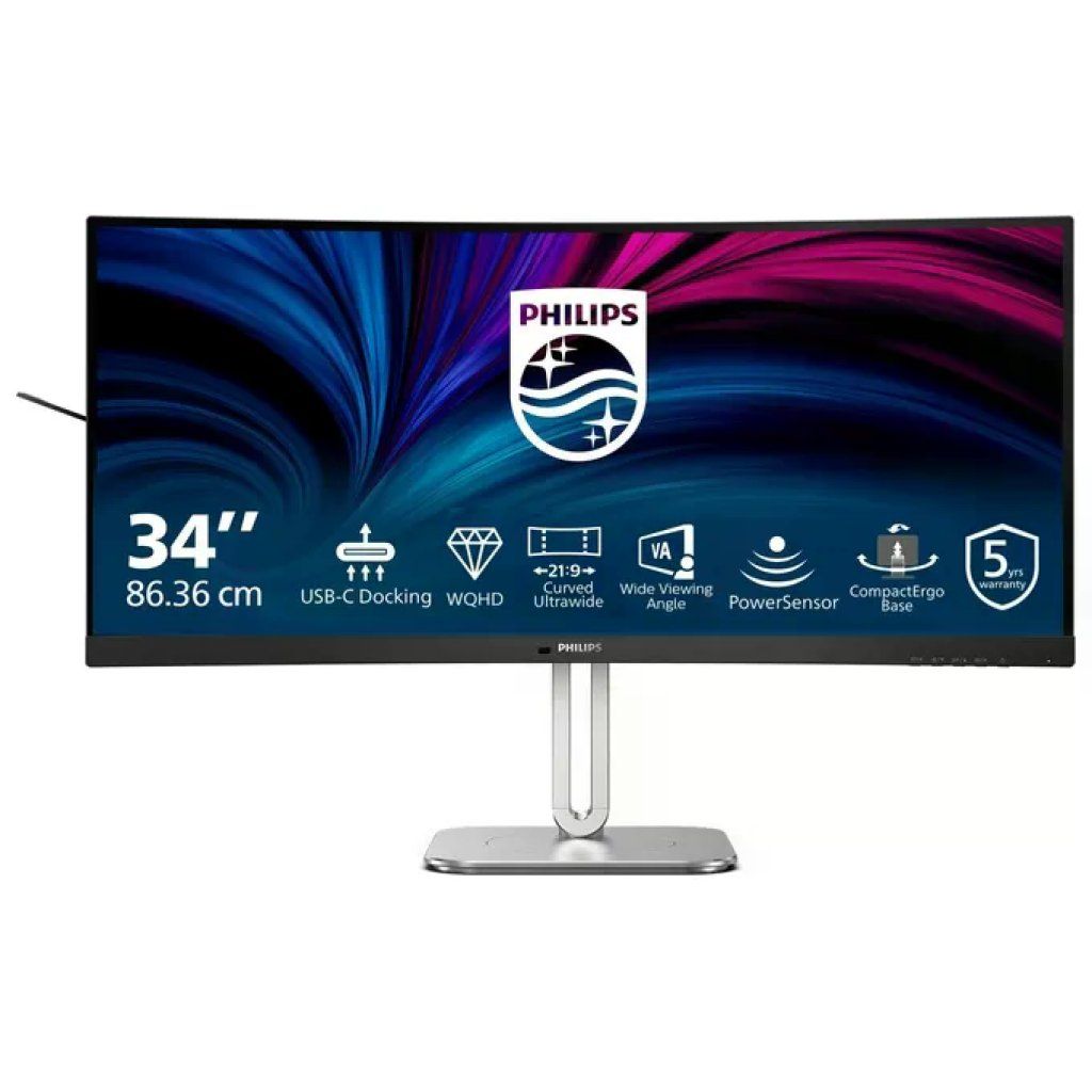 Philips 34B2U5600C Monitor Curvo 34” UWQHD 120 Hz con USB-C