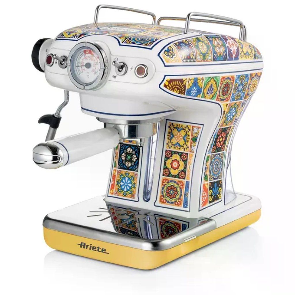 Ariete Positano Macchina da Caffè Espresso Gialla e Blu Ariete Positano Macchina da Caffè Espresso Gialla e Blu