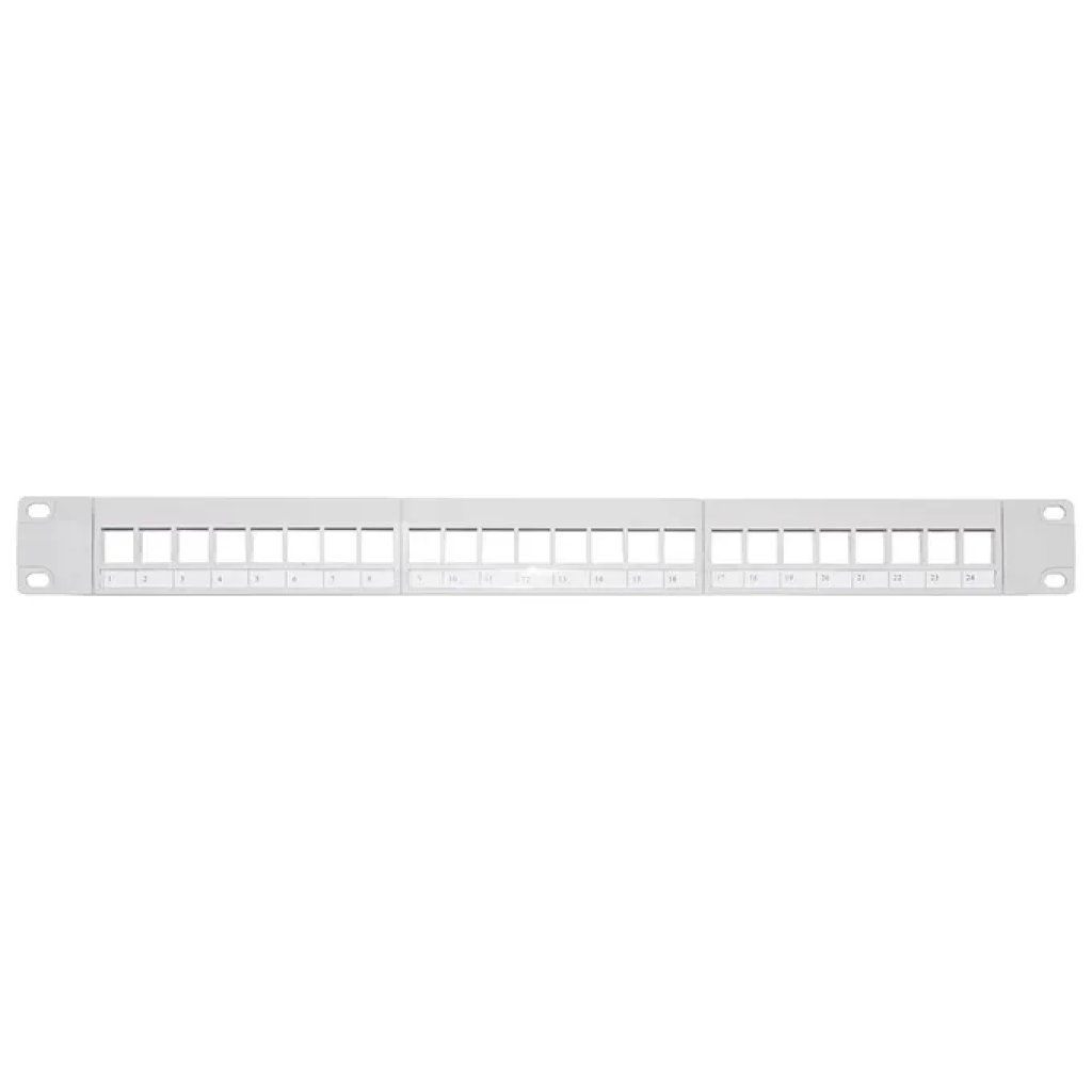 LINK Pannello Patch Vuoto 24 Porte Rack 19" 1U Grigio