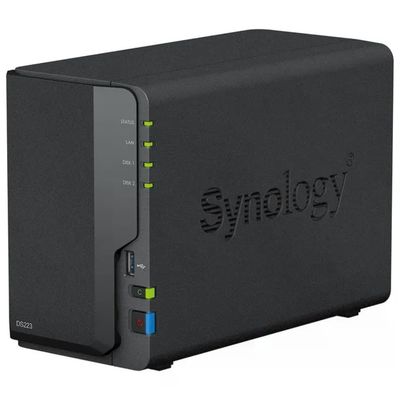 Synology DiskStation DS223 NAS Desktop 2 Bay, 2 GB DDR4