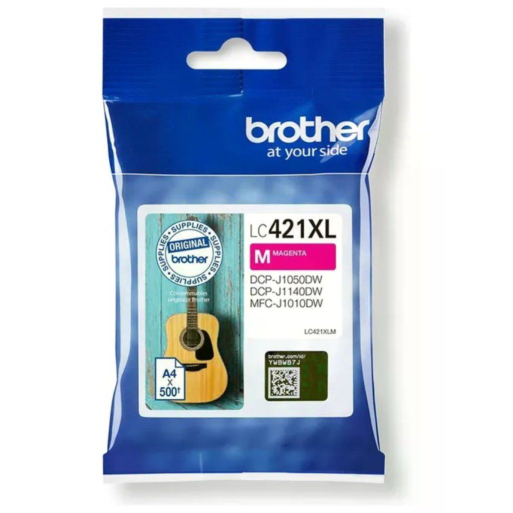Brother LC421XLM Cartuccia Originale Magenta XL – Fino a 500 pagine