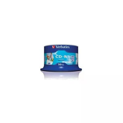 Verbatim CD-R AZO 700 MB 52x stampabili inkjet, spindle da 50 Verbatim CD-R AZO 700 MB 52x stampabili inkjet, spindle da 50