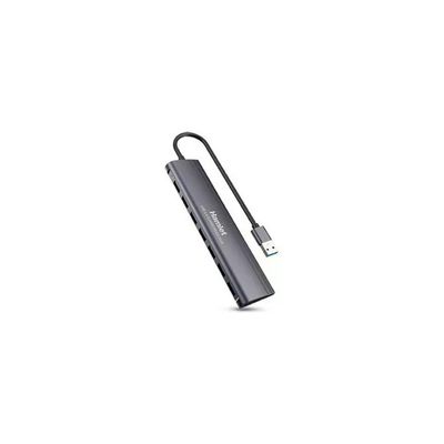 Hamlet XHUB-07A3 Hub USB 3.0 a 7 porte, Nero
