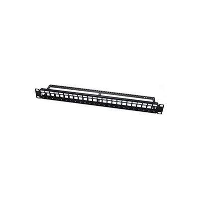 Wp Europe Pannello 1U per 24 Rj45u Keystone Nero