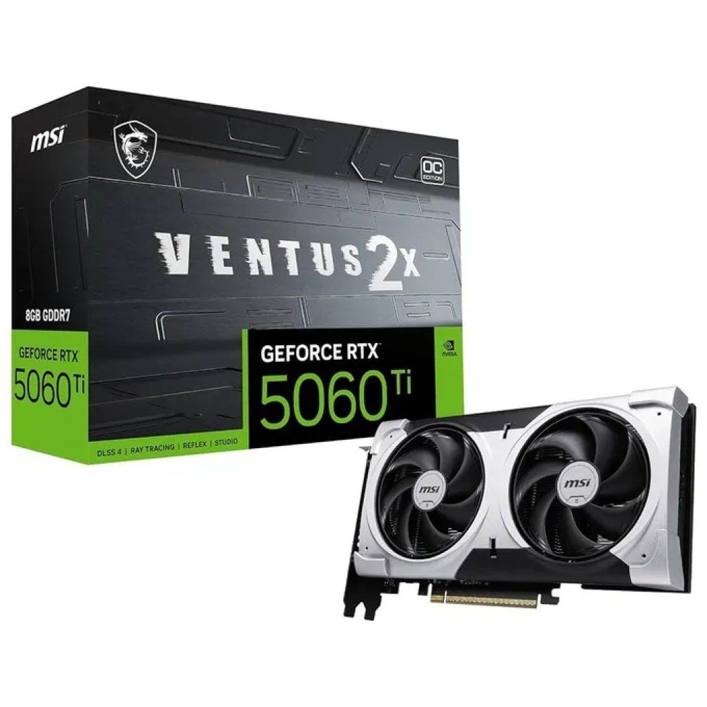 MSI RTX 5060 Ti VENTUS 2X 8GB GDDR7 Scheda Grafica Blackwell Gaming PC MSI RTX 5060 Ti VENTUS 2X 8GB GDDR7 Scheda Grafica Blackwell Gaming PC