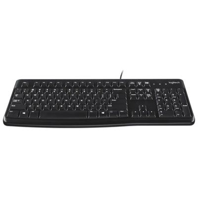 Logitech K120 – Tastiera USB Full-Size QWERTY, Nera