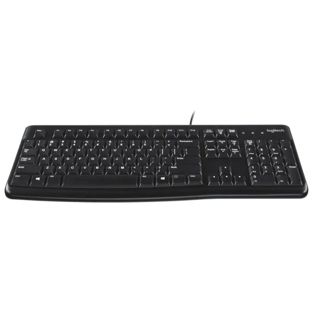 Logitech K120 – Tastiera USB QWERTY Full-Size Nera