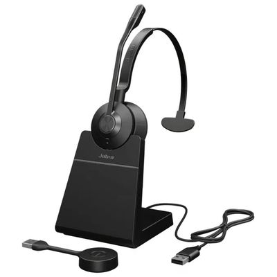 Jabra 9653-415-111 Engage 55 SE Cuffie Wireless Monoaurale Nero DECT USB-A con Base