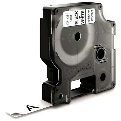DYMO D1 Standard – Nastro per etichette nero su bianco, 12 mm × 7 m