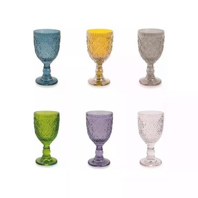VDE TIVOLI 1996 Villa d’Este Marrakech – Set 6 Calici da Vino Multicolore, 280 ml
