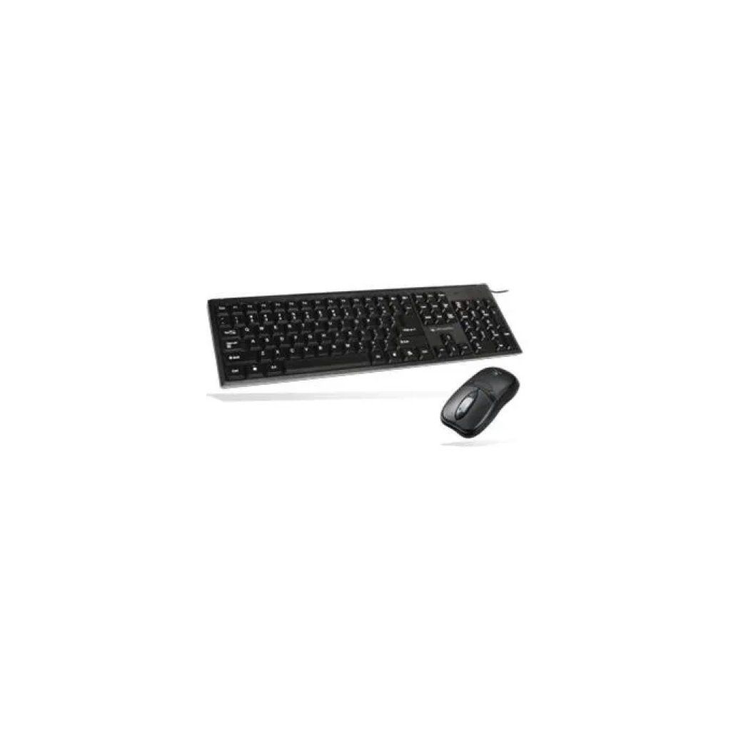 Atlantis P013-WK608M-U Kit Tastiera e Mouse USB, Layout Italiano, Nero