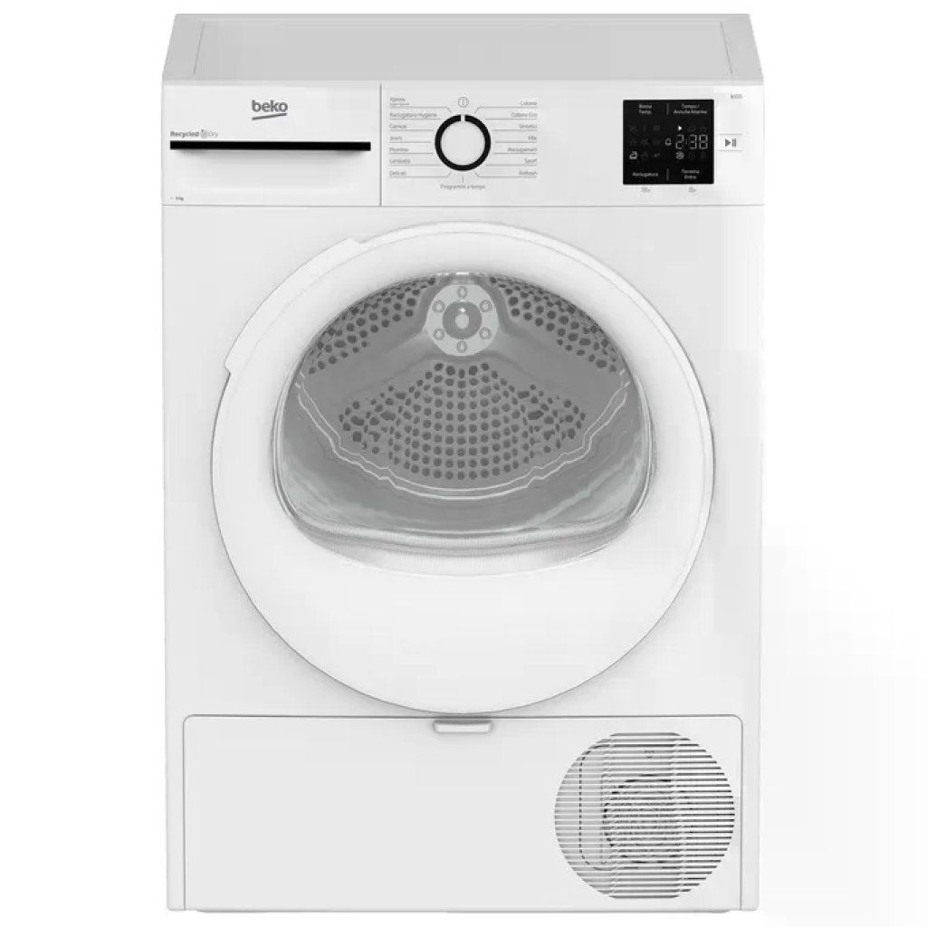 Beko BMT93EW NX Asciugatrice Pompa di Calore 9 Kg Classe D 15 Programmi 64 dB (84.6x59.8x60.7 cm