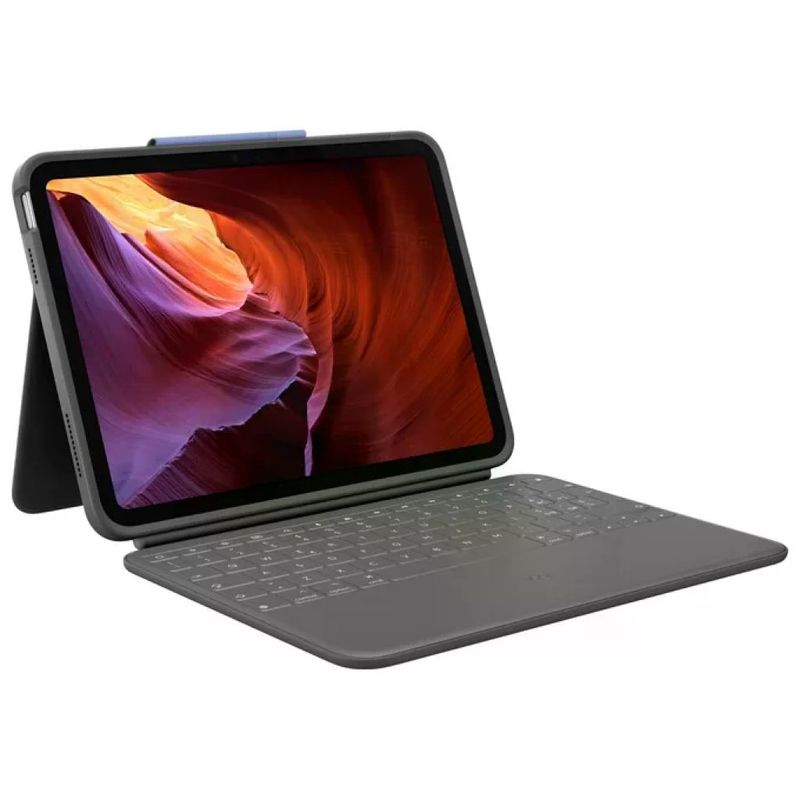 Logitech Rugged Folio – Custodia con Tastiera Italiana per iPad 10ª Generazione, Grafite