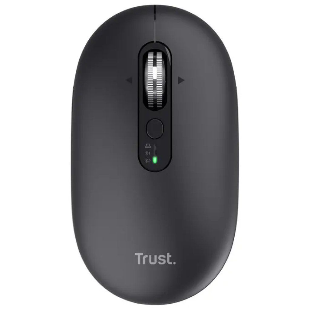 Trust Seron Slim Multi Mouse Wireless Ambidestro, Bluetooth e RF, 3200 DPI, Nero