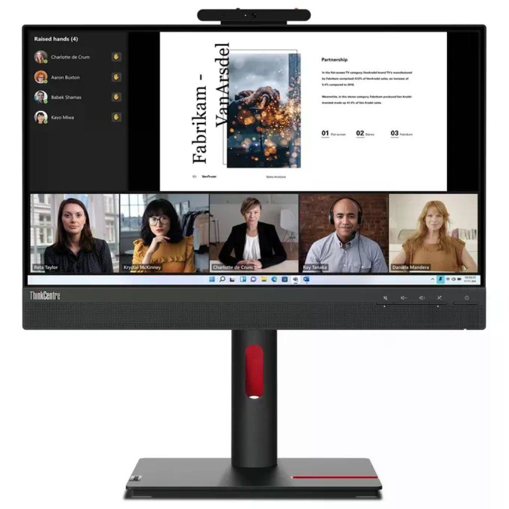 Lenovo ThinkCentre Tiny-In-One 22 Gen 5, monitor IPS Full HD 21,5” con webcam