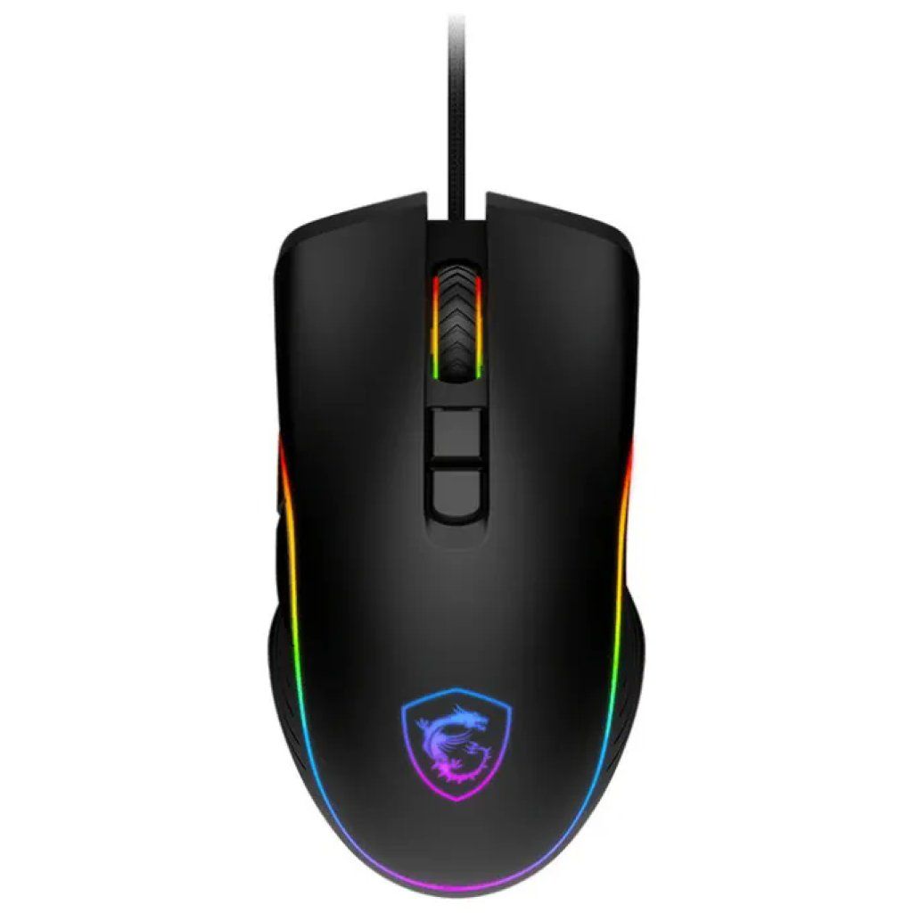 MSI Forge GM300 Mouse Gaming Ottico Ambidestro 7200 DPI, USB, Nero