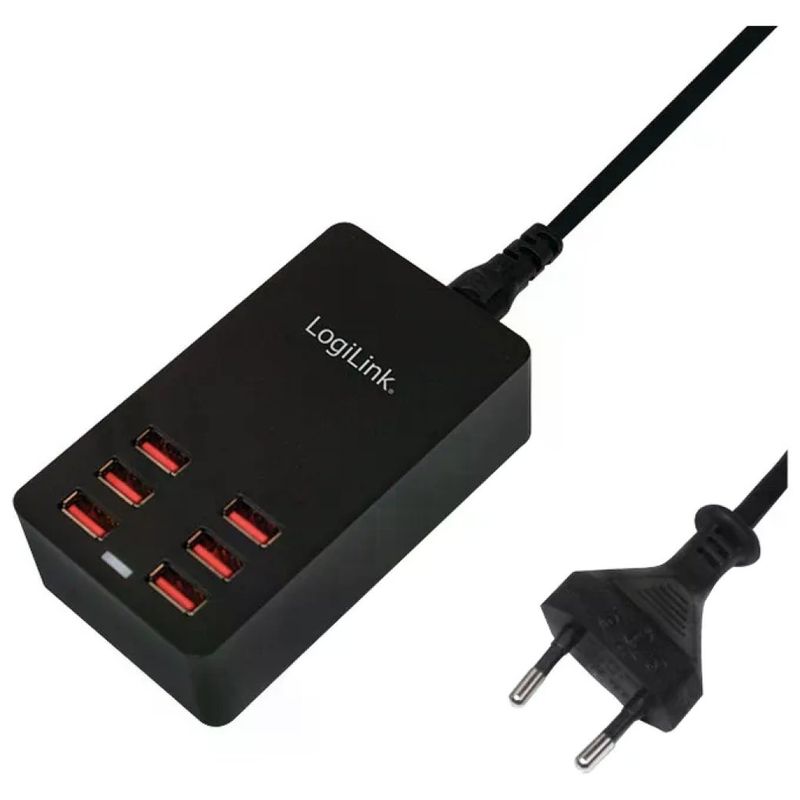 LogiLink PA0139 Caricatore USB da Tavolo 5V Nero LogiLink PA0139 Caricatore USB da Tavolo 5V Nero