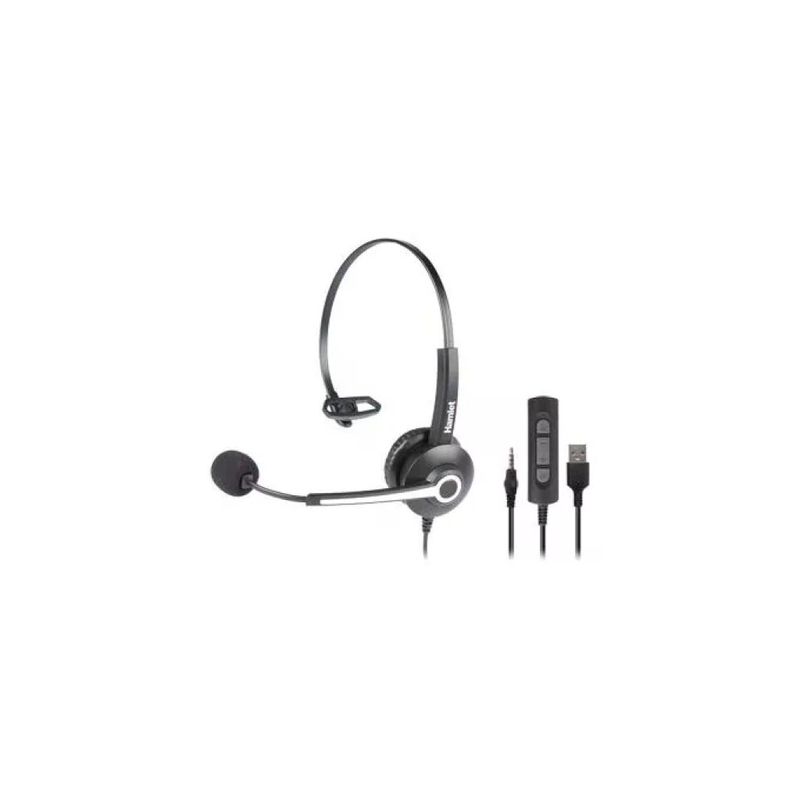 Hamlet Renova HHEADM-UJM – Cuffia monoaurale USB e Jack 3,5 mm con microfono Hamlet Renova HHEADM-UJM – Cuffia monoaurale USB e Jack 3,5 mm con microfono