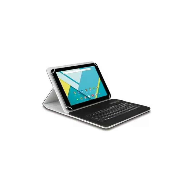 Hamlet XPADCV101KBT2 – Custodia universale per tablet 10,1" con tastiera Bluetooth removibile, nera