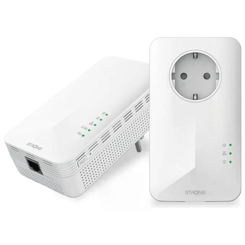 STRONG Kit Powerline Wi-Fi 5 Dual Band 1000 Mbps, 2 adattatori STRONG Kit Powerline Wi-Fi 5 Dual Band 1000 Mbps, 2 adattatori