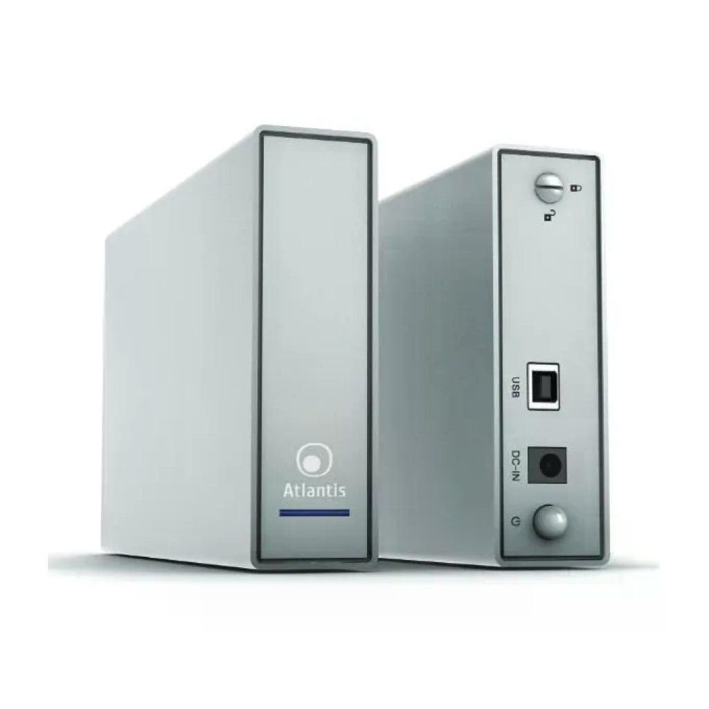 Atlantis A06-HDE-353S Box Esterno USB 3.0 per HDD SATA da 3,5 Atlantis A06-HDE-353S Box Esterno USB 3.0 per HDD SATA da 3,5" fino a 6 TB, Alluminio Satinato, Argento