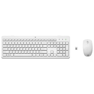 HP 230 Combo Wireless: Tastiera Full Size e Mouse 1600 DPI, Bianco HP 230 Combo Wireless: Tastiera Full Size e Mouse 1600 DPI, Bianco