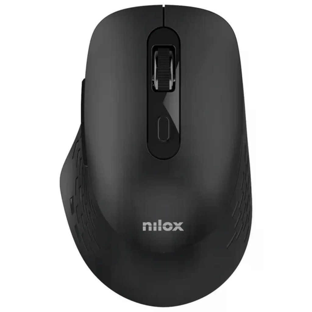 Nilox NXMODWI01 Mouse Wireless Bluetooth e USB, 1600 DPI, Nero