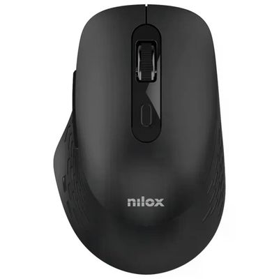 Nilox NXMODWI01 Mouse Wireless Bluetooth e USB, 1600 DPI, Nero
