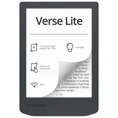 PocketBook PB619-T-WW Verse Lite Lettore E-Book Touch Screen E Ink 6'' 8 GB Wi-Fi colore Grigio