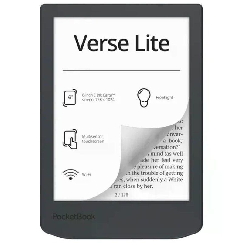 PocketBook PB619-T-WW Verse Lite Lettore E-Book Touch Screen E Ink 6'' 8 GB Wi-Fi colore Grigio PocketBook PB619-T-WW Verse Lite Lettore E-Book Touch Screen E Ink 6'' 8 GB Wi-Fi colore Grigio